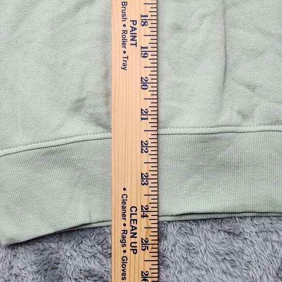 MTV Music Television Hoodie Size L Aqua Gray with Glitter Bow Print Cotton Blend - Picture 6 of 8